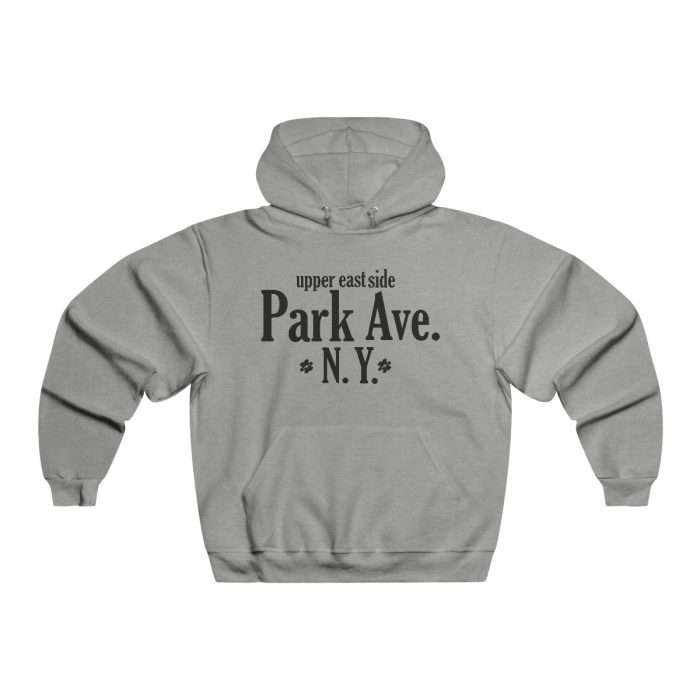 Mens Nublend Hooded Sweatshirt Wht/ Park Ave Blk Lttr - Image 5