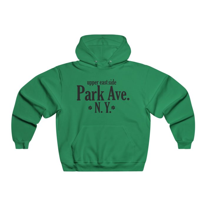 Mens Nublend Hooded Sweatshirt Wht/ Park Ave Blk Lttr - Image 7