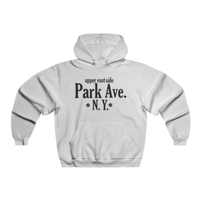Mens Nublend Hooded Sweatshirt Wht/ Park Ave Blk Lttr - Image 3