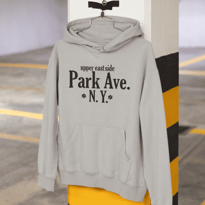 Mens Nublend Hooded Sweatshirt Wht/ Park Ave Blk Lttr