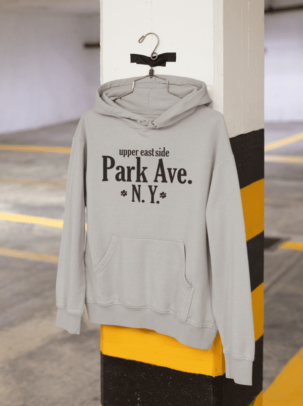 Mens Nublend Hooded Sweatshirt Wht/ Park Ave Blk Lttr