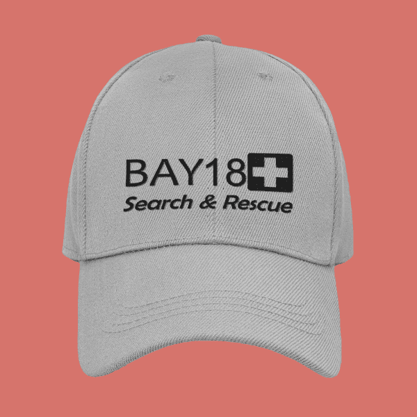Ballcap/Bay18/Gry/BlkLttr