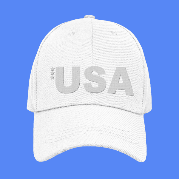 BallCap/USA3Star/Wht/Gry/Lttr