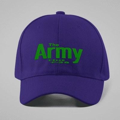 dad hat Ballcap Blu/ Grn Logo Army Hut P-38