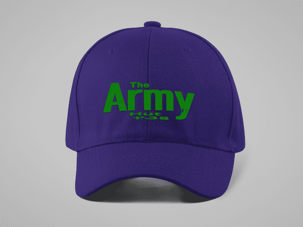 dad hat Ballcap Blu/ Grn Logo Army Hut P-38