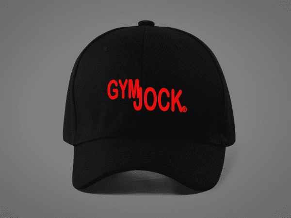 dad hat Ballcap Blk/ Gym Jock W/ Red logo