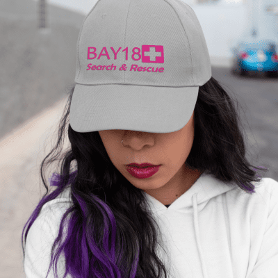 Ballcap/Bay18/Gry/Red/Lttr